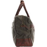 Handgepäck Arbeitstasche Damen Herren Leder Canvas grün LE2007