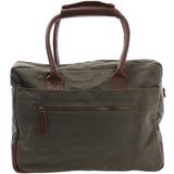 Handgepäck Arbeitstasche Damen Herren Leder Canvas grün LE2007