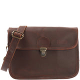 kleine Schultertasche Ledertasche Damentasche Leder braun LE3041