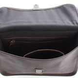 kleine Umhängetasche Ledertasche Leder dunkelbraun LE3041