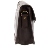 kleine Umhängetasche Ledertasche Leder dunkelbraun LE3041