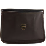 kleine Umhängetasche Ledertasche Leder dunkelbraun LE3041