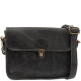 kleine Damentasche Umhängetasche Leder grau LE3041