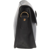 kleine Schultertasche Umhängetasche Leder Rindsleder schwarz LE3041