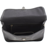 kleine Schultertasche Umhängetasche Leder Rindsleder schwarz LE3041