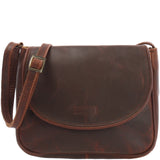 kleine Umhängetasche Ledertasche Damentasche Schultertasche Leder braun LE3047