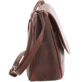 kleine Umhängetasche Ledertasche Damentasche Schultertasche Leder braun LE3047