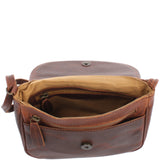 kleine Umhängetasche Ledertasche Damentasche Schultertasche Leder braun LE3047