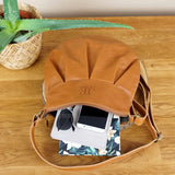 B-Ware kleine Umhängetasche Damentasche Leder cognac LE0070