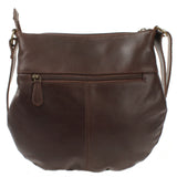 kleine Damentasche Umhängetasche Leder dunkelbraun LE0070