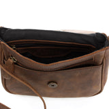 kleine Umhängetasche Damentasche Leder schlamm LE3047