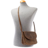 kleine Umhängetasche Damentasche Leder schlamm LE3047