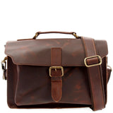 kleine Umhängetasche Schultertasche Damen Herren Leder braun LE3023