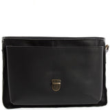 kleine Arbeitstasche Ledertasche Umhängetasche Leder schwarz LE3023