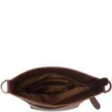 kleine Umhängetasche Schultertasche Freizeittasche Leder braun LE3049