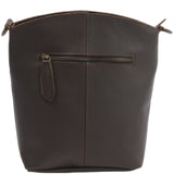 kleine Umhängetasche Schultertasche Freizeittasche Leder dunkelbraun LE3049