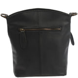 kleine Umhängetasche Schultertasche Freizeittasche Leder schwarz LE3049