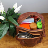 kleiner Rucksack Freizeitrucksack Lederrucksack Leder braun LE1011