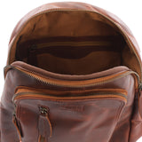 kleiner Rucksack Freizeitrucksack Lederrucksack Leder braun LE1011