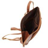 kleiner Rucksack Lederrucksack Freizeitrucksack Damen Leder braun LE1032