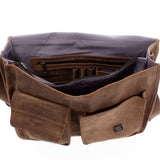 große Aktentasche Lehrertasche Businesstasche Leder vintage braun LE3030