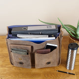 große Aktentasche Lehrertasche Businesstasche Leder vintage braun LE3030