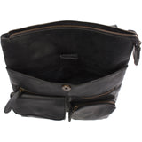 Umhängetasche Schultertasche Damen Herren Used Look Leder grau LE3011