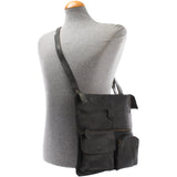 Umhängetasche Schultertasche Damen Herren Used Look Leder grau LE3011