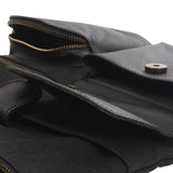 Umhängetasche Schultertasche Damen Herren Used Look Leder Canvas schwarz LE3011