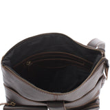 Umhängetasche Schultertasche Damen Herren Used Look Leder dunkelbraun LE3011