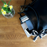 Schultertasche Handtasche Damentasche Leder schwarz LE0063