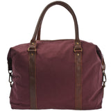 kleiner Weekender Shopper Damen Herren Leder Canvas bordeaux LE2006