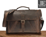 Aktentasche Businesstasche Messenger Bag Vintage Leder schlamm LE3008