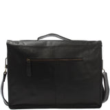 Aktentasche Businesstasche Messenger Bag Vintage Leder schwarz LE3009