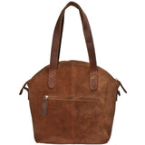 Damentasche Henkeltasche Schultertasche Wildleder braun LE0060