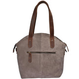 Damentasche Henkeltasche Schultertasche Wildleder grau LE0060
