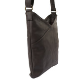 Damentasche Umhängetasche Handtasche Leder kaffeebraun LE0065
