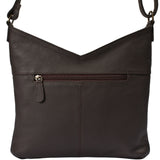 Damentasche Umhängetasche Handtasche Leder kaffeebraun LE0065