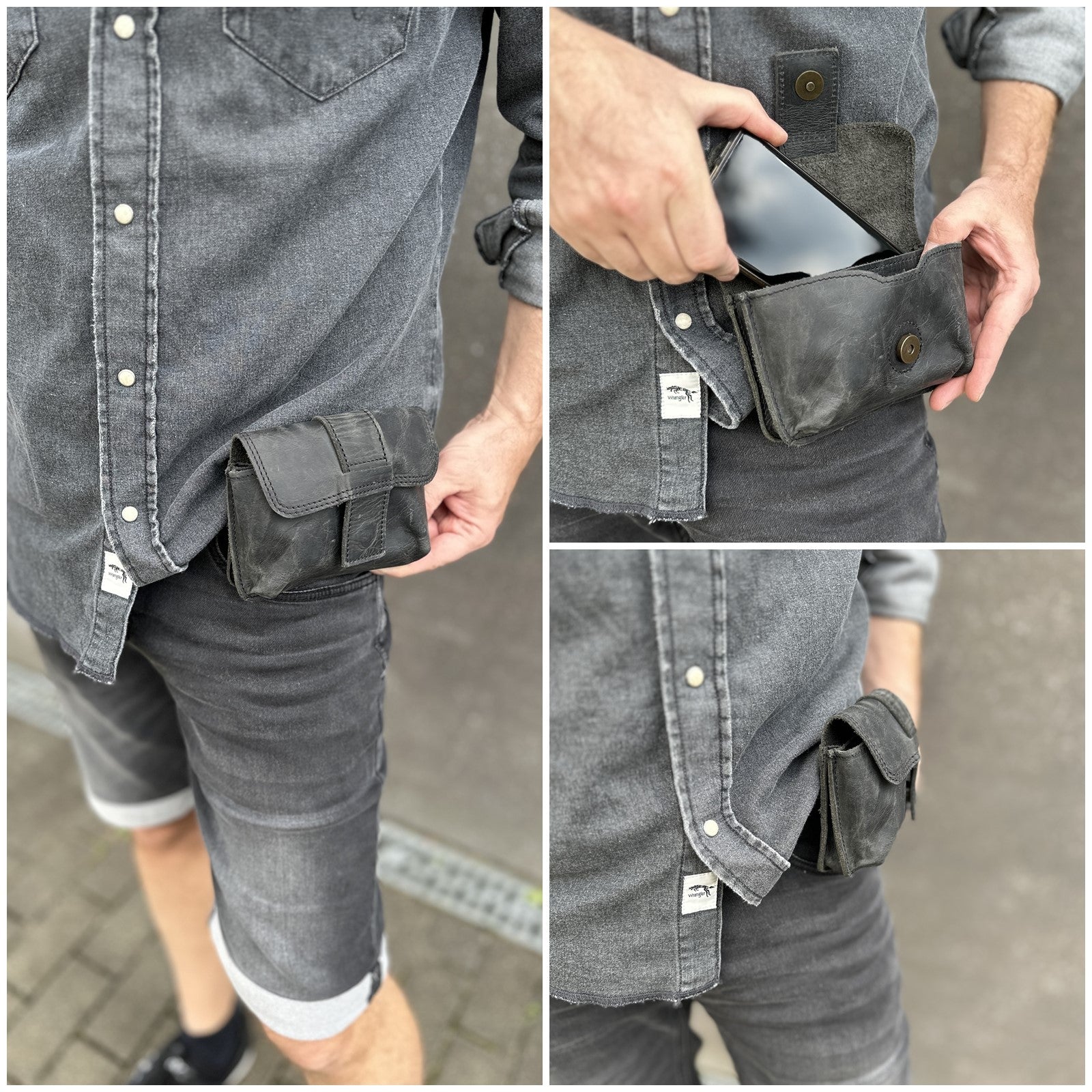 Frenou Bauchtasche Für Sport & Reisen – Verstellbar, 4 Reißverschlüsse, Dunkelgrau – Für Damen & Herren