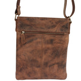 kleine Herrentasche Umhängetasche Freizeittasche Leder vintage braun LE3035