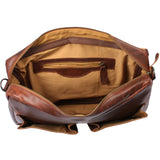 Messenger Bag Collegetasche DIN A4 Aktentasche Leder braun LE3029