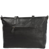 Schultertasche Damentasche DIN A4 Leder schwarz LE0071