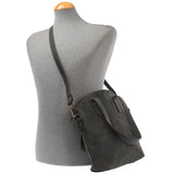 Shopper Schultertasche Damen Handtasche Ledertasche Henkeltasche Leder grau LE0060