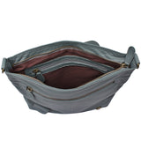 Umhängetasche Ledertasche Damen Schultertasche Leder jeans-blau LE3073