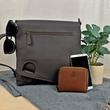 Umhängetasche Ledertasche Damen Schultertasche Leder kaffeebraun LE3073