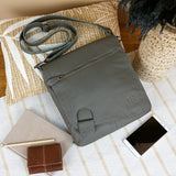 Umhängetasche Ledertasche Damen Schultertasche Leder oliv LE3073