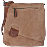 Umhängetasche Ledertasche Damen Schultertasche Wildleder taupe LE3027