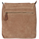 Umhängetasche Ledertasche Damen Schultertasche Wildleder taupe LE3027