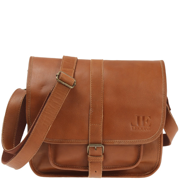 Umhängetasche Schultertasche Freizeittasche Büffelleder cognac LE3085