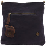 Umhängetasche Damentasche Wildleder Leder dunkelblau navy LE3027